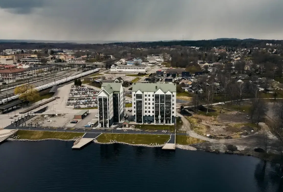 Sjöparken i Alvesta drönarbild